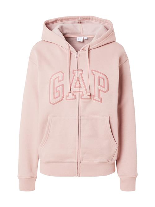 GAP Sweatjakke 'HERITAGE'  lyserød / rosé / hvid