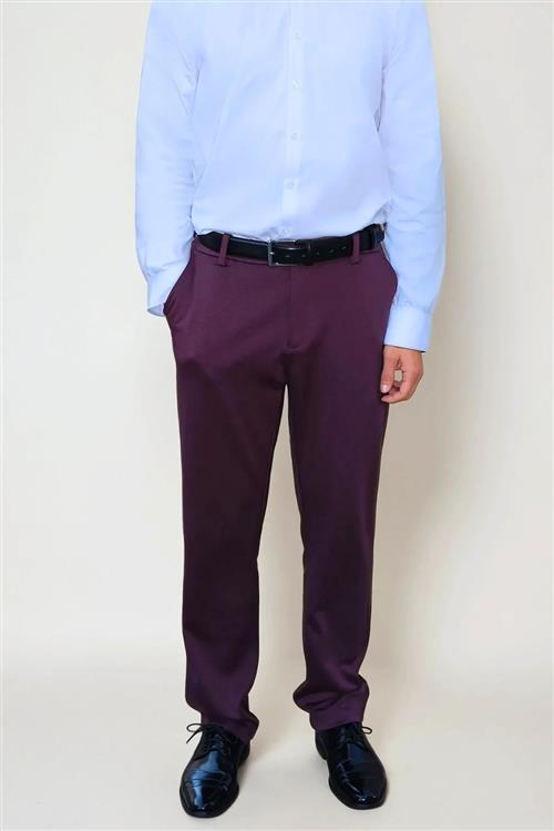 Se Originale Performance Pants (Regular) - Burgundy - Regular fit - 34/36 - Bukser med stretch - TeeShoppen ved Teeshoppen