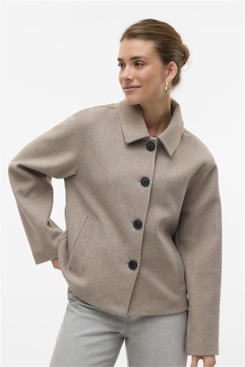 Fortunemie Kort Jakke - Moon Rock - S - Vero Moda