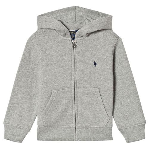 Ralph Lauren Hættetrøje Med Lynlås I Bomuldsfleece Dark Sport Heather | Grå | 109-116 cm