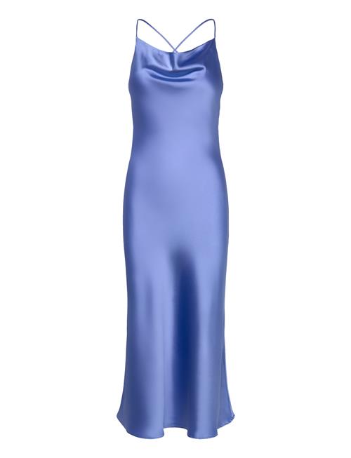 Objsateen S/L Midi Dress A Fair Div Object Blue