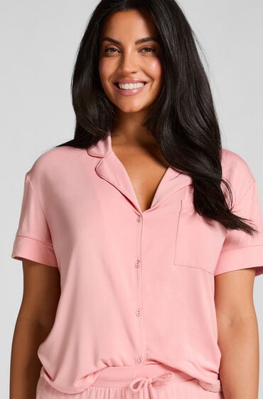 Hunkemöller Kortærmet jerseyjakke Essential Lyserød