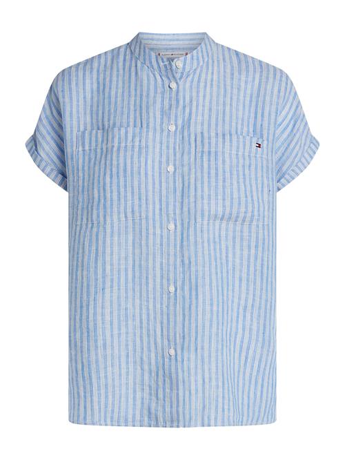 TOMMY HILFIGER Bluse 'ESS'  himmelblå / offwhite