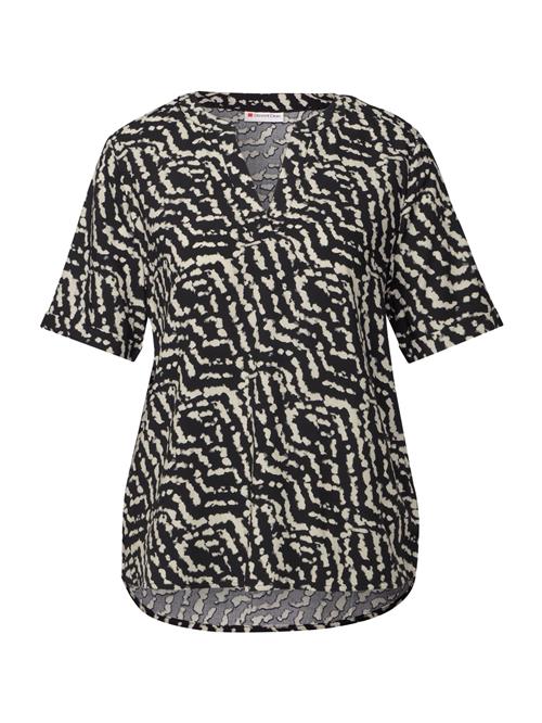 STREET ONE Bluse  creme / sort