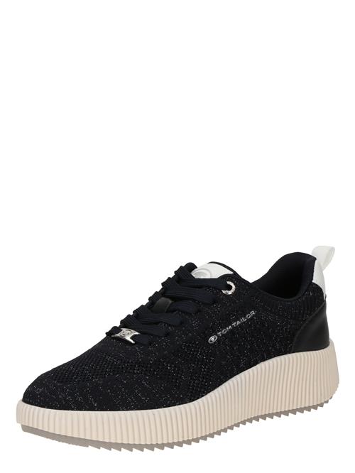TOM TAILOR Sneaker low  mørkeblå / hvid