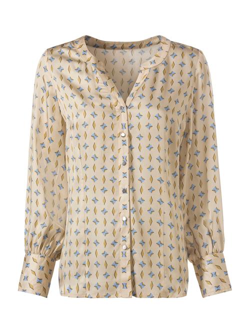 heine Bluse  sand / lyseblå / oliven