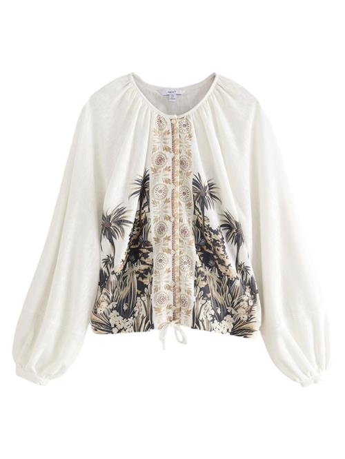 Next Bluse  ecru / mørkebeige / sort