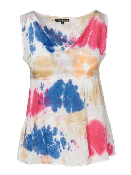 KOROSHI Bluse  blå / orange / pink / hvid