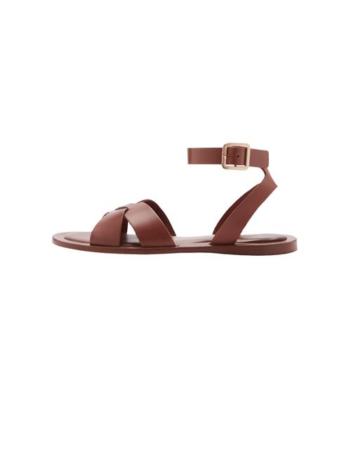 MANGO Sandaler med rem 'ICE'  brun