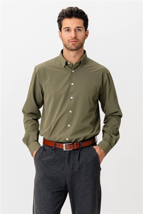 The Original Premium Performance Skjorte - Olive - M - TeeShoppen