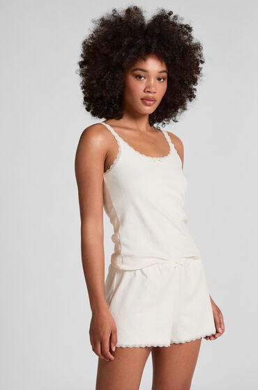 Hunkemöller Pointelle shorts Hvid