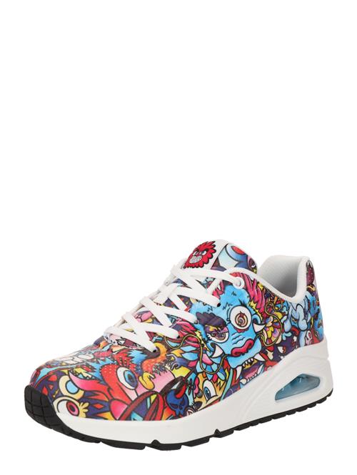 SKECHERS Sneaker low 'Uno'  blå / gul / lyserød / rød
