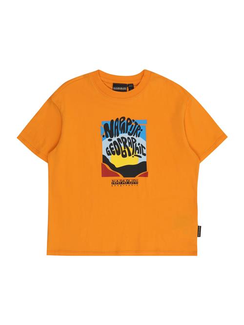 NAPAPIJRI Shirts 'S-SELLA'  mørkegul / mørkeorange / sort / hvid