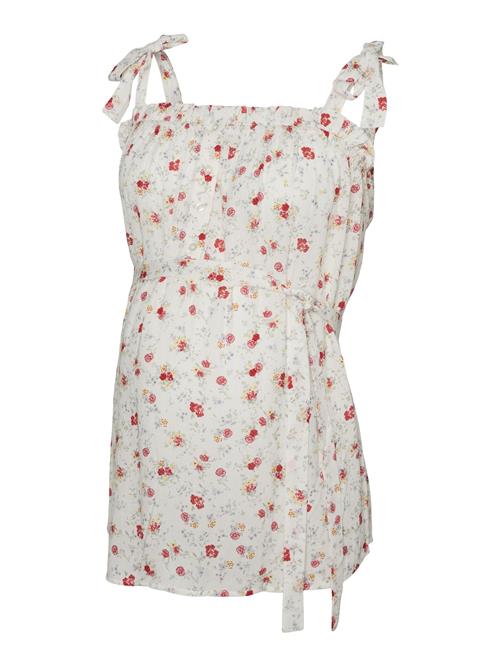 MAMALICIOUS Bluse 'MLORA'  grøn / rød / hvid