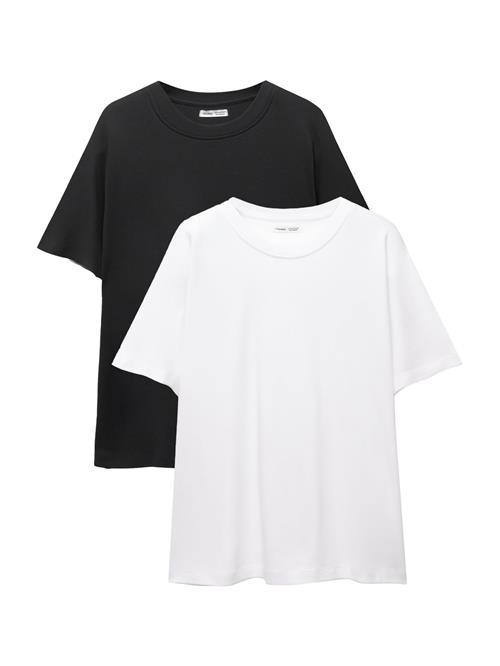 Pull&Bear Shirts  sort / hvid