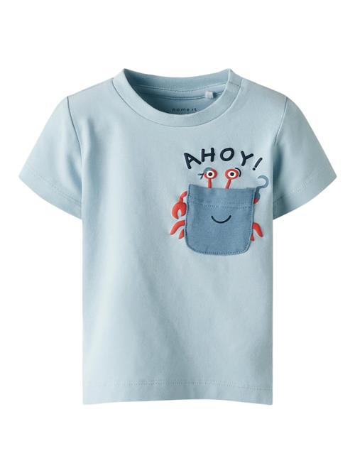 NAME IT Shirts 'NBMFAKKEL'  dueblå / pastelblå / hummer / sort