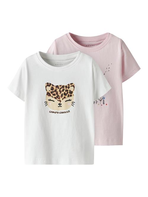 NAME IT Bluser & t-shirts 'NMFVANAYA'  beige / lyserød / sort / hvid