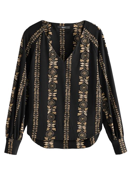 Next Bluse  honning / sort