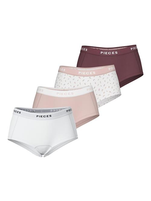 PIECES Panty  pink / vinrød / hvid