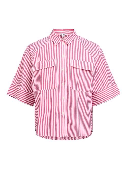 OBJECT Bluse  purpur / hvid