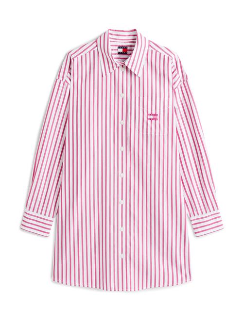 Tommy Jeans Blusekjole  pink / hvid