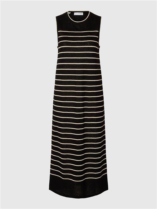 SELECTED FEMME Strikkjole  sort / offwhite