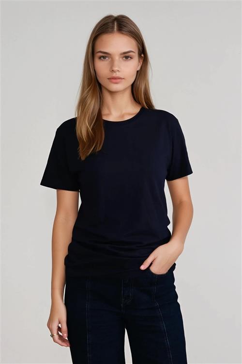 Basic Let T-shirt - Navy - 2XL - TeeShoppen