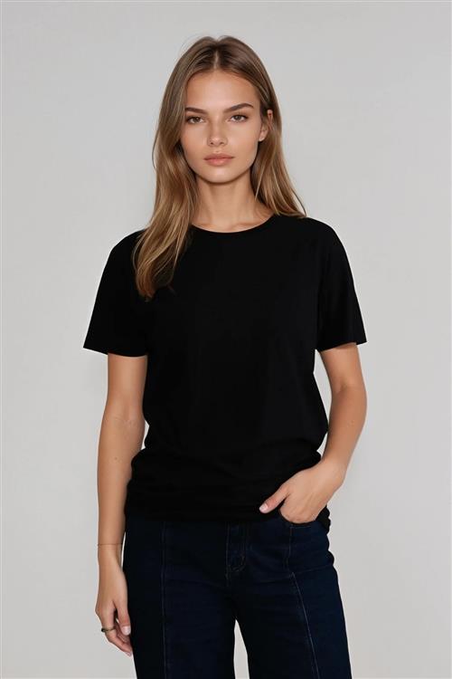 Basic Let T-shirt - sort - 3XL - TeeShoppen
