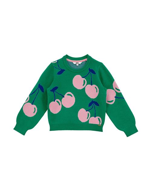 WE Fashion Pullover  mørkeblå / gran / lyserød