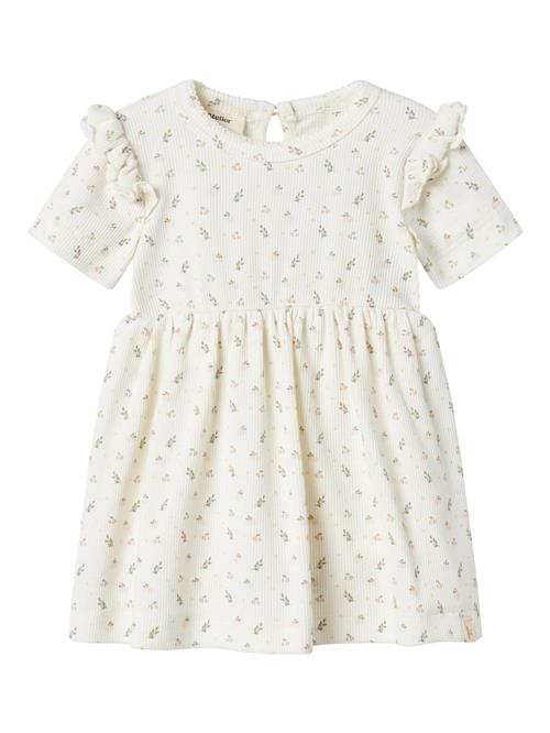 NAME IT Kjole  beige / oliven / hvid