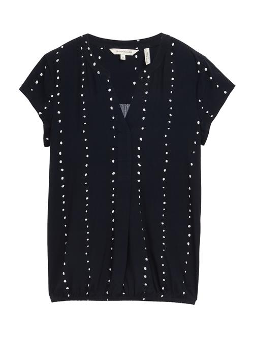 TOM TAILOR Bluse  navy / hvid