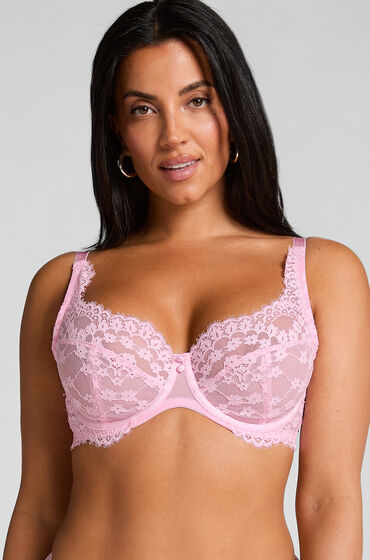 Hunkemöller Ikke-formstøbt bøjle-bh Daisy pink