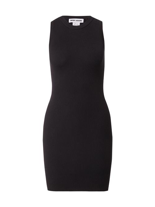DKNY Strikkjole  sort / hvid