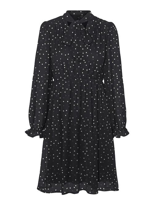 VERO MODA Blusekjole 'VIGGA'  antracit / sort / hvid
