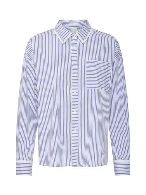 ICHI Bluse 'IX JENNA'  lyseblå / offwhite