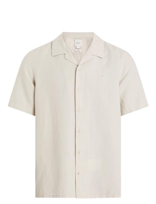 Linen Cotton Cuban S/S Shirt Calvin Klein White
