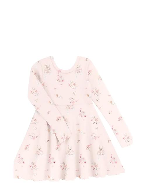 Classic Print Rib Dress Gugguu Pink