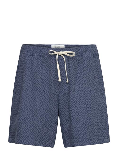 Linen-Blend Pull-On Shorts Hollister Navy