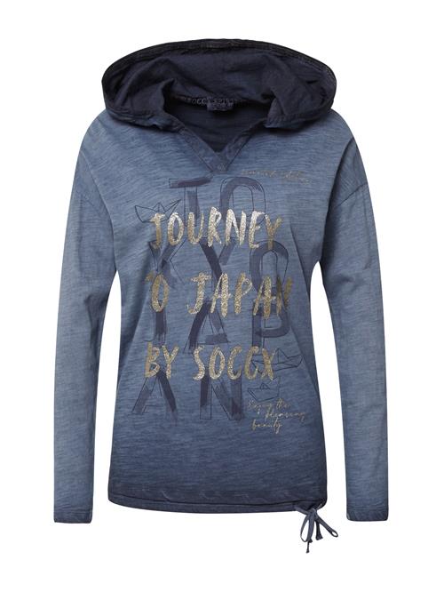 Soccx Shirts 'Konnichiwa'  dueblå / guld