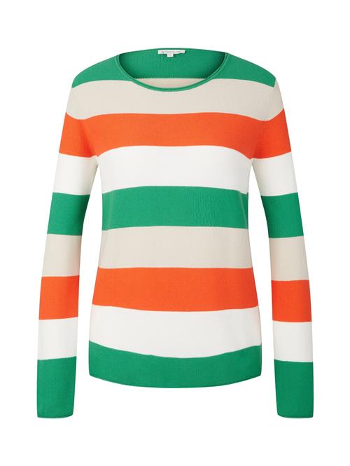 TOM TAILOR Pullover  creme / græsgrøn / mørkeorange / hvid