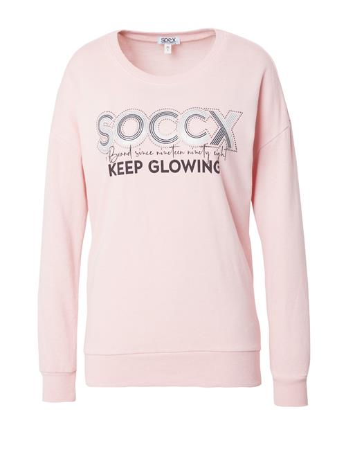Soccx Sweatshirt  lyserød / sort / sølv