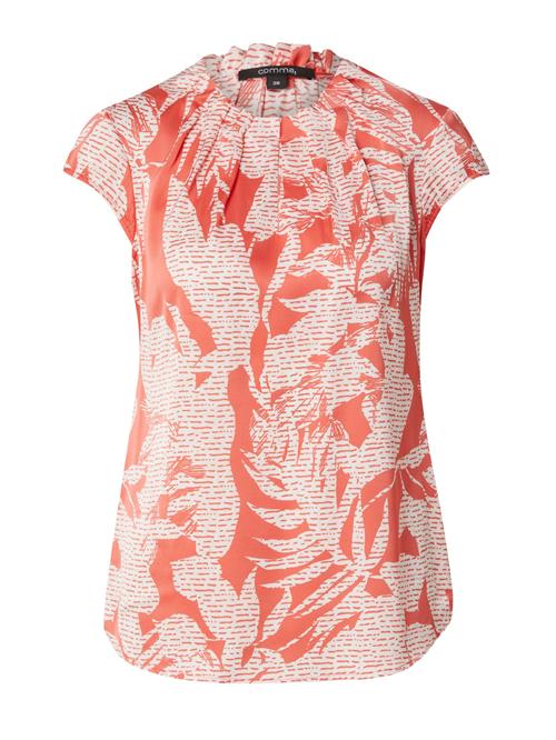 COMMA Bluse  orange / hvid