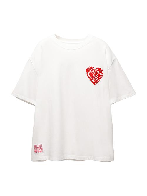 Pull&Bear Shirts 'BOB MARLEY'  rød / hvid