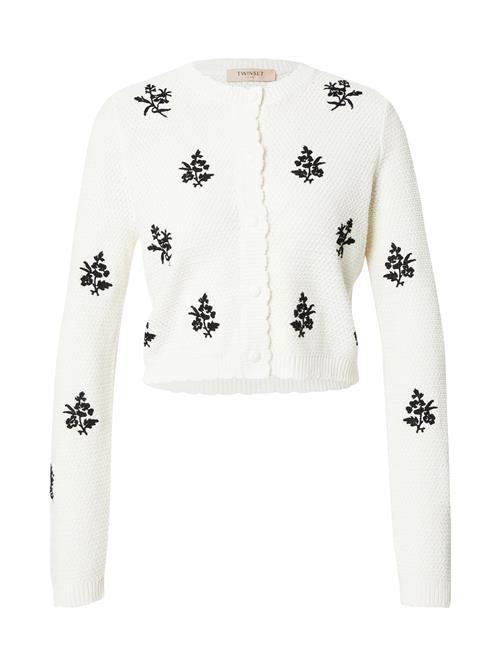 Twinset Cardigan  ecru / sort