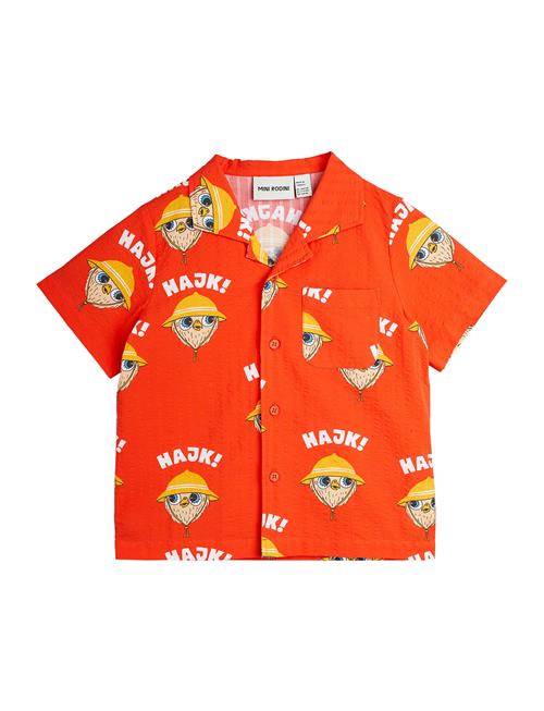 Hike Aop Woven Ss Shirt Mini Rodini Red