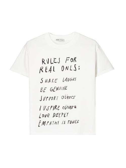 Bershka Shirts  sort / offwhite