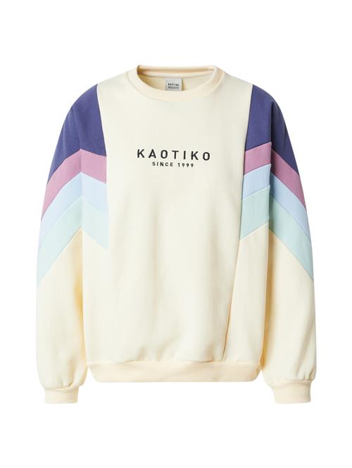 Kaotiko Sweatshirt  creme / blå / lysegrøn / pink