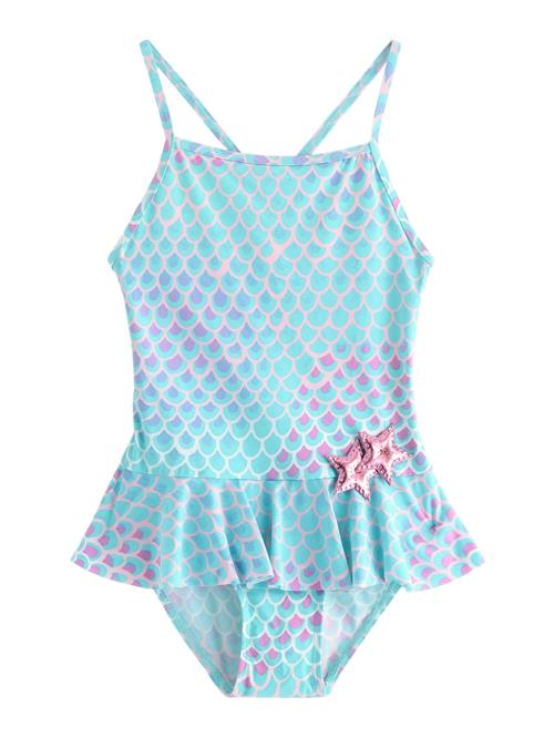 Lindex Badedragt  turkis / aqua / orkidee / lys pink / hvid