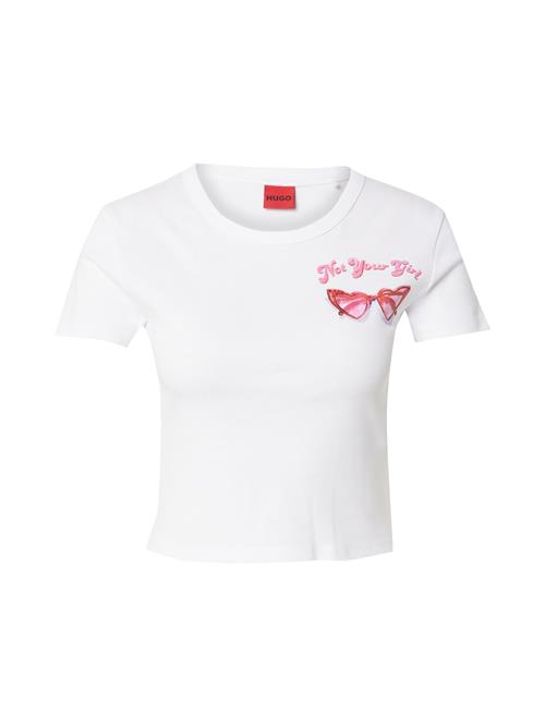 HUGO Shirts 'Delanor_2'  lyserød / rød / hvid