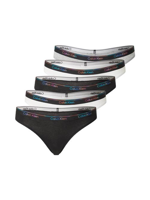 Calvin Klein Underwear String  grå-meleret / sort / hvid